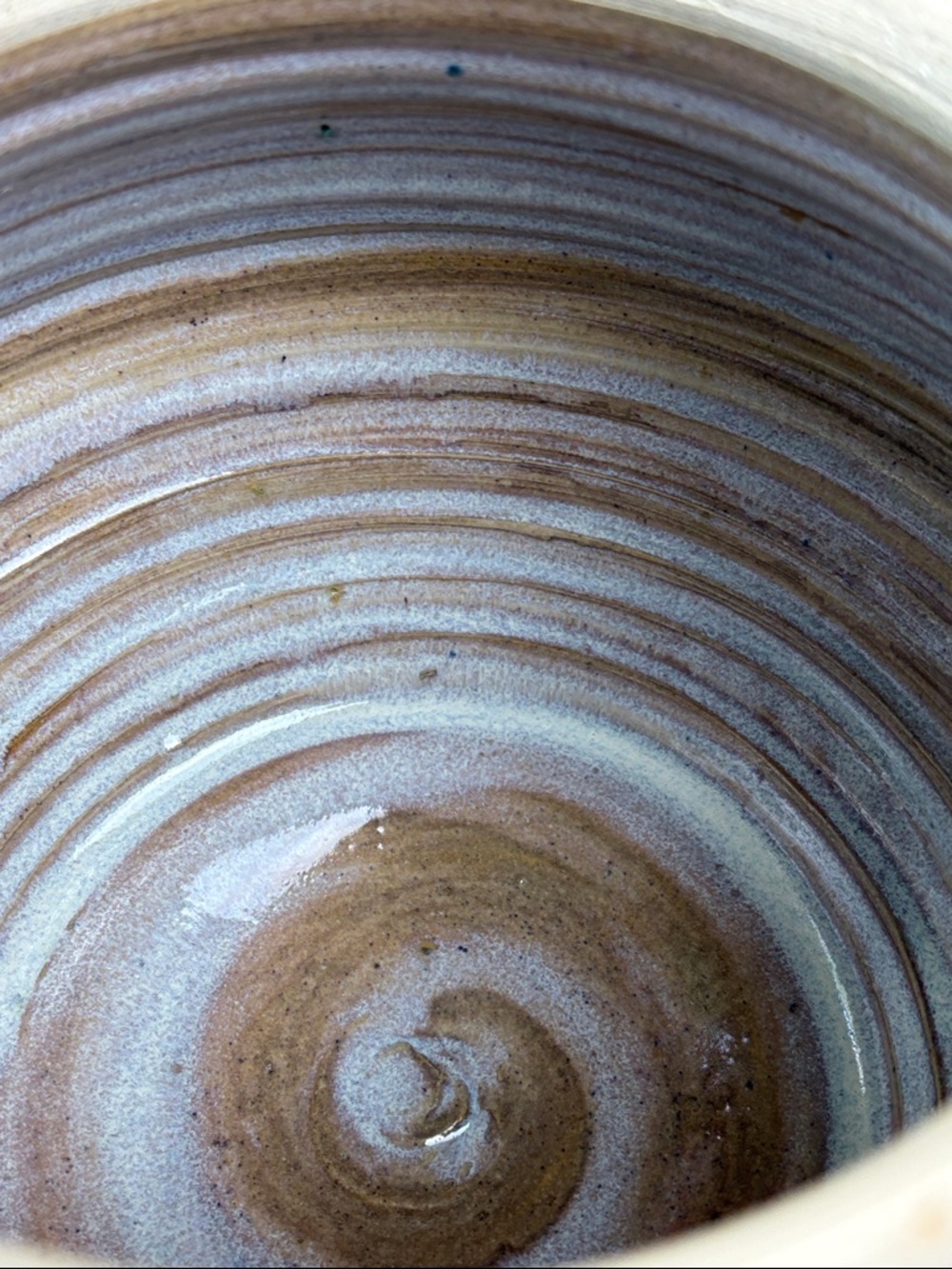Stunning Studio Art Pottery Lidded Jar / Cookie Canister- Blue & Brown Glaze - Picture 9 of 10